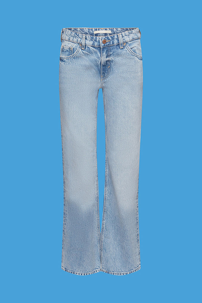 復古風中腰喇叭牛仔褲, BLUE MEDIUM WASHED, detail-asia image number 6