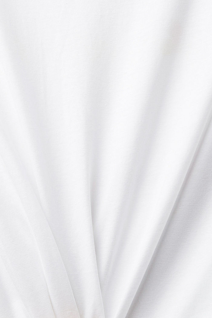 胸前花卉印花T恤, 白色, detail-asia image number 5