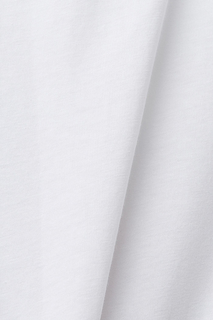 Cotton t-shirt with front print, WHITE, detail-asia image number 5