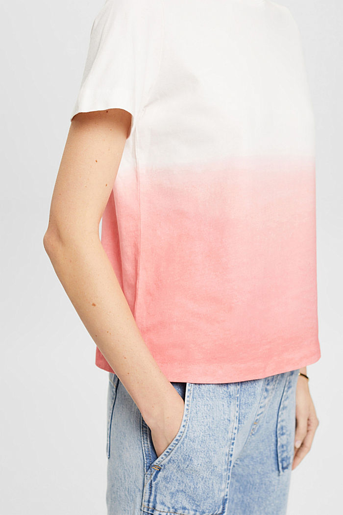Ombre t-shirt made of cotton, PINK, detail-asia image number 4
