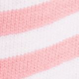 Striped cotton t-shirt with embroidered motif, PINK, swatch