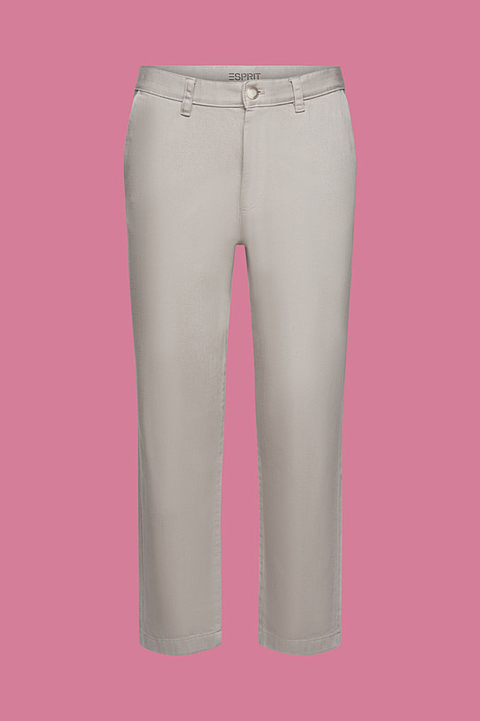 Loose tapered fit cotton trousers