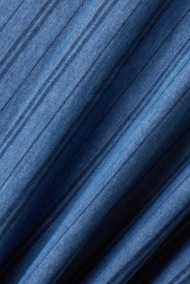 Slim fit denim shirt with stripes, NAVY/BLUE, detail-asia image number 4