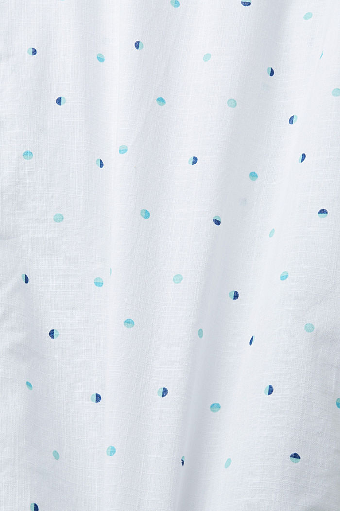 Slub cotton shirt with lunar dot pattern, WHITE, detail-asia image number 4