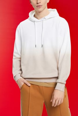 Two-tone sprayed effect hoodie