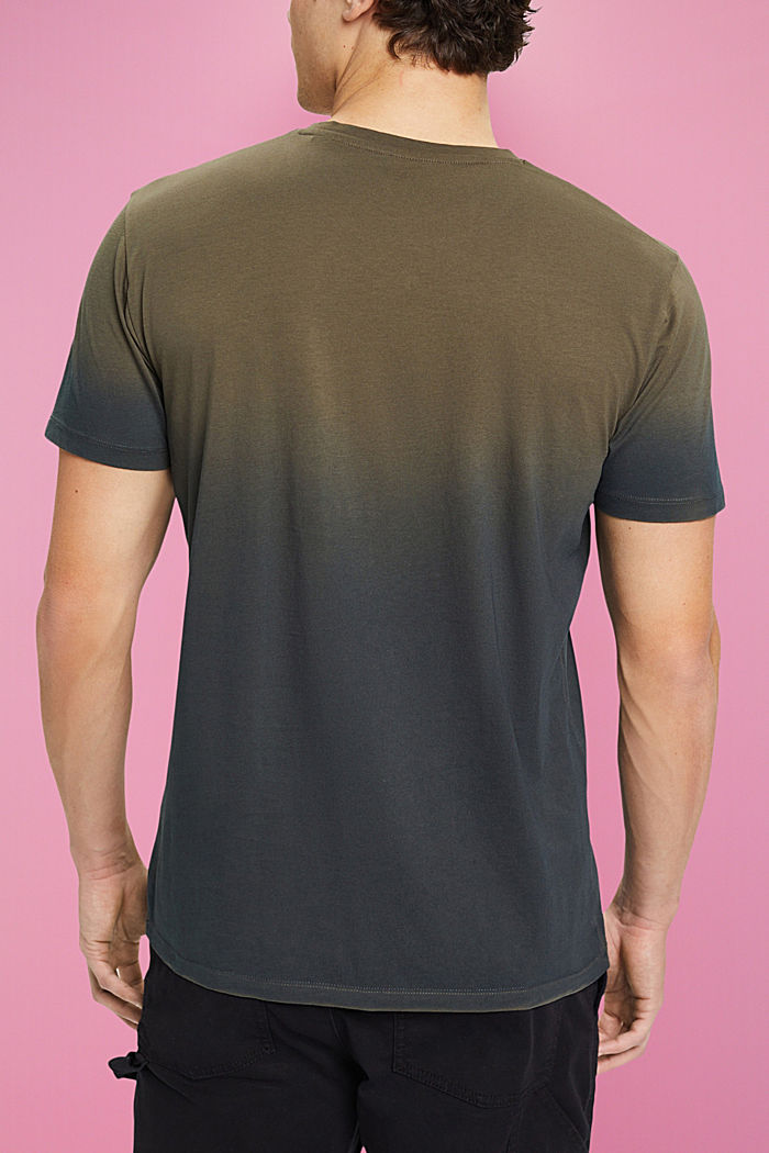 Two-tone fade-dyed T-shirt, KHAKI GREEN, detail-asia image number 3