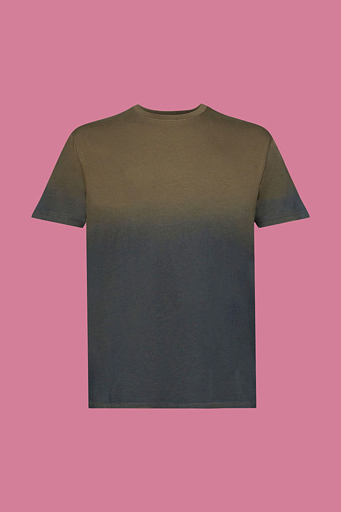 Two-tone fade-dyed T-shirt, KHAKI GREEN, detail-asia image number 6