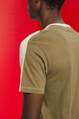 Two-tone cotton T-shirt, LIGHT TAUPE, detail-asia image number 4