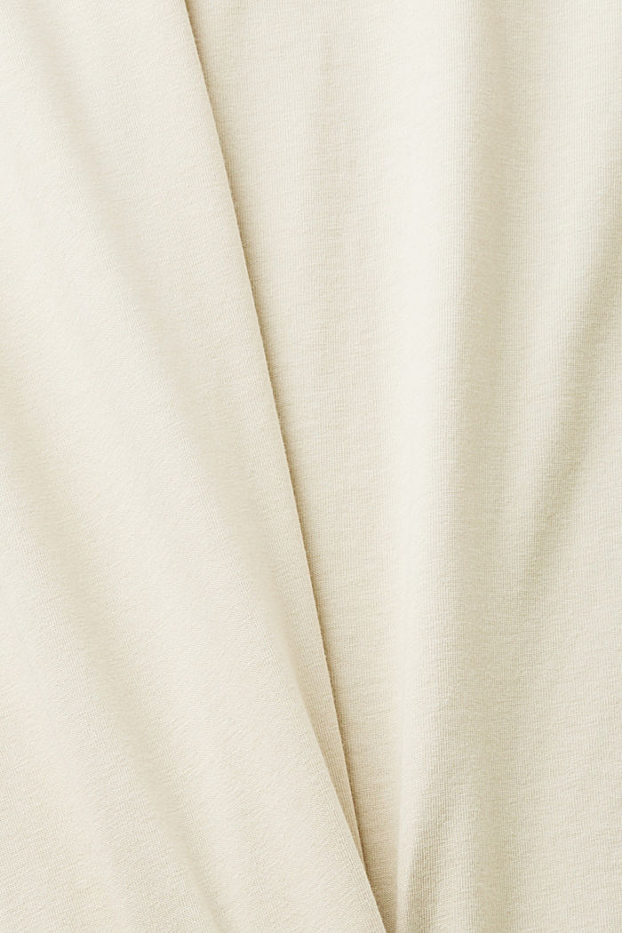 Two-tone cotton T-shirt, LIGHT TAUPE, detail-asia image number 5
