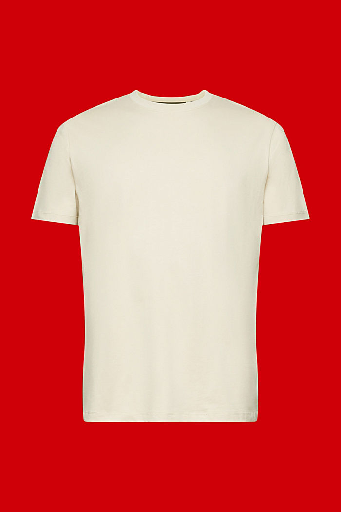 Two-tone cotton T-shirt, LIGHT TAUPE, detail-asia image number 6