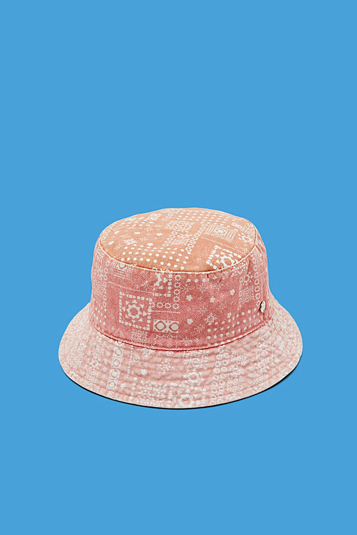 Bucket hat with all-over print, PINK, detail-asia image number 0