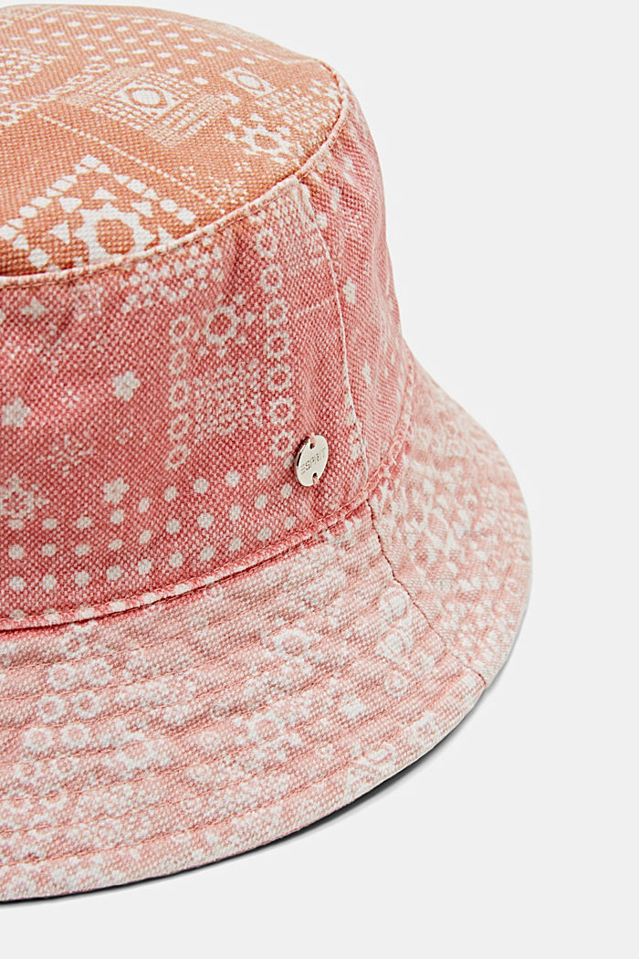 Bucket hat with all-over print, PINK, detail-asia image number 1