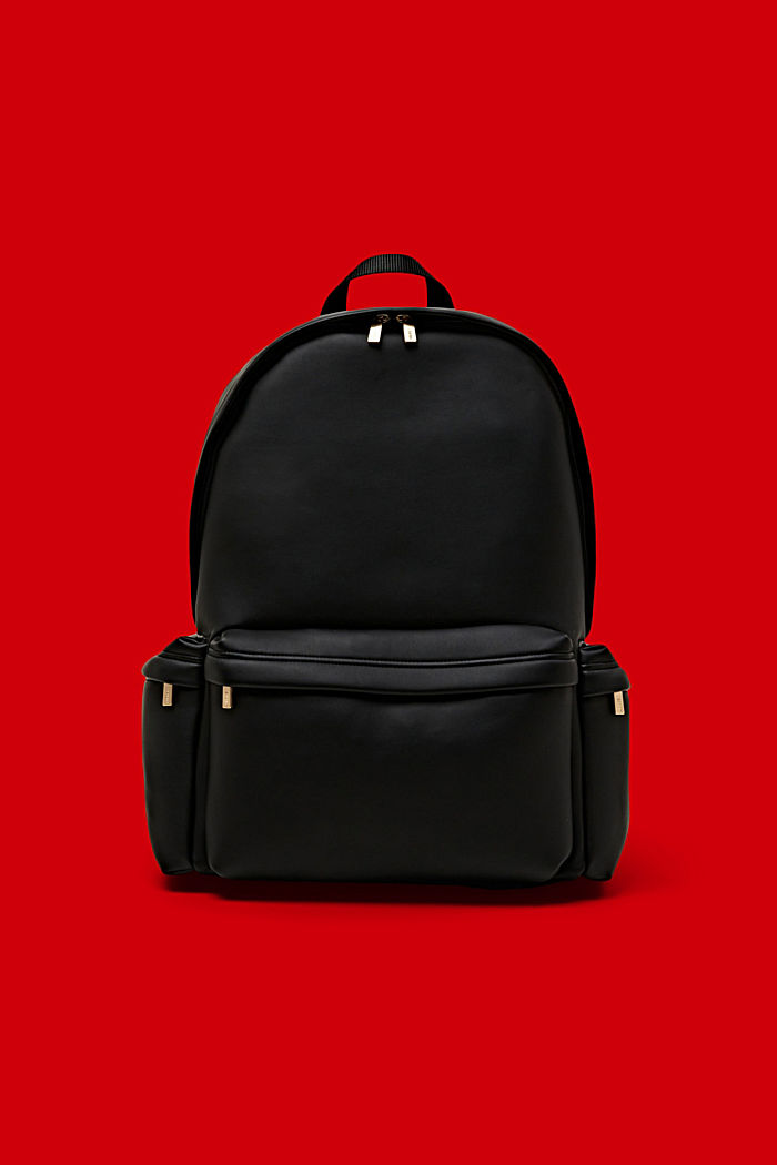 Faux leather backpack, BLACK, detail-asia image number 0