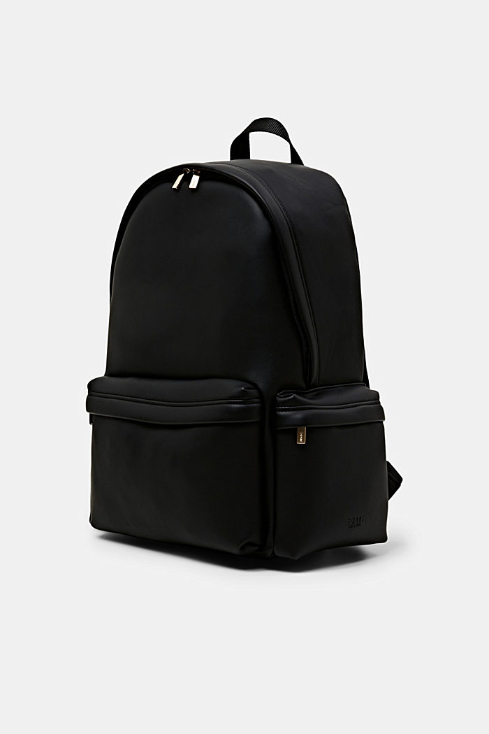 Faux leather backpack, BLACK, detail-asia image number 2