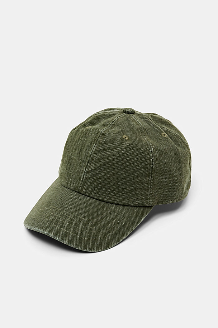 Canvas baseball cap, KHAKI GREEN, detail-asia image number 0