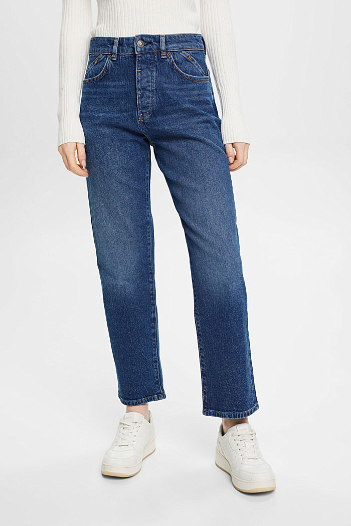 High-rise dad jeans, BLUE MEDIUM WASHED, detail-asia image number 0