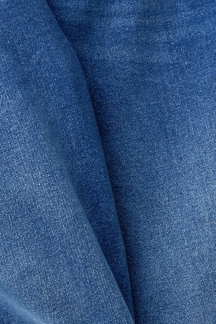 高腰直腳牛仔褲, BLUE MEDIUM WASHED, detail-asia image number 4