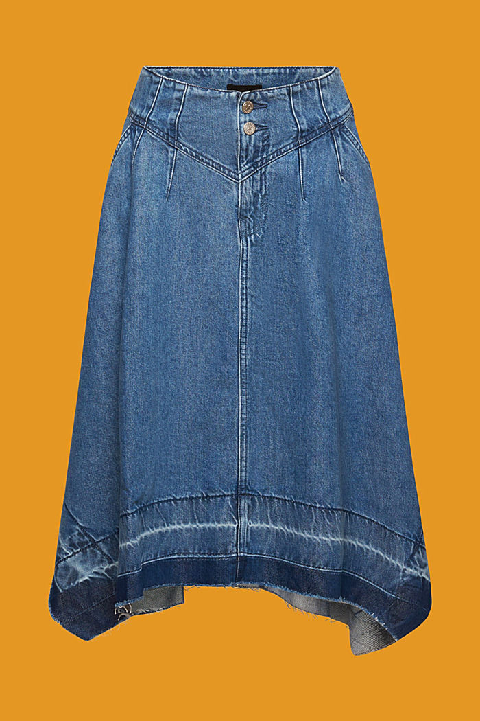 不對稱牛仔半身裙, BLUE MEDIUM WASHED, detail-asia image number 6
