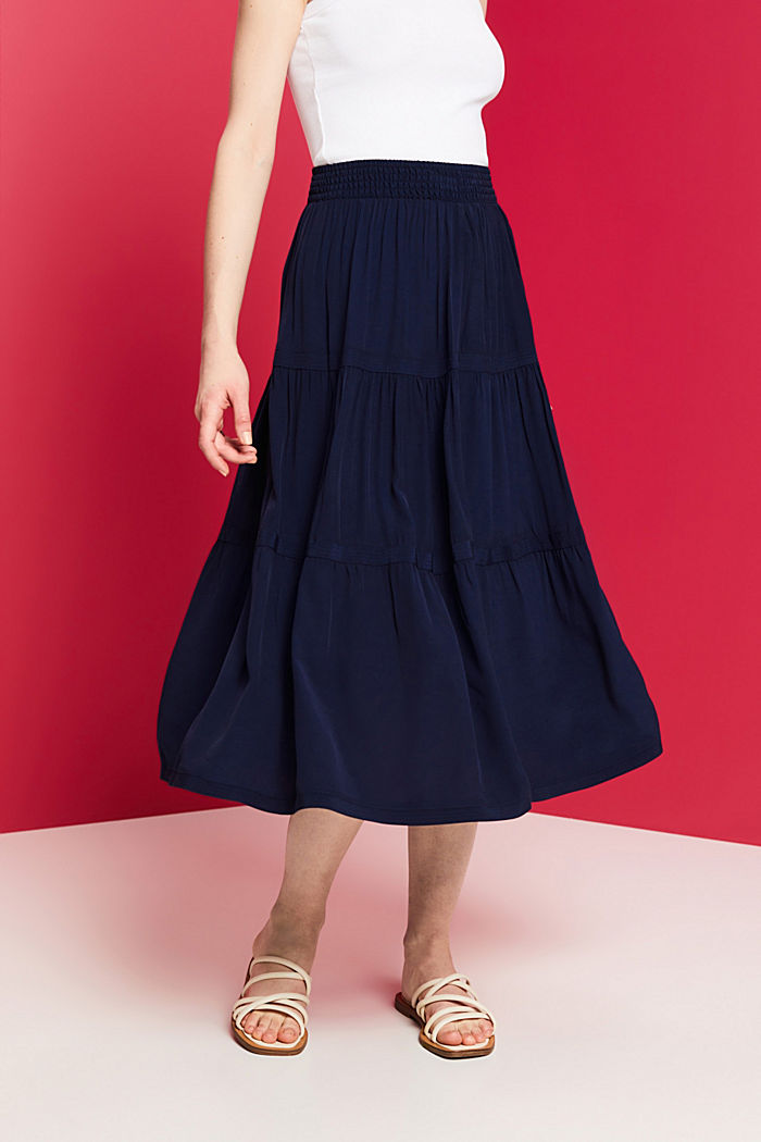 Classic Midi Skirt, NAVY, detail-asia image number 0
