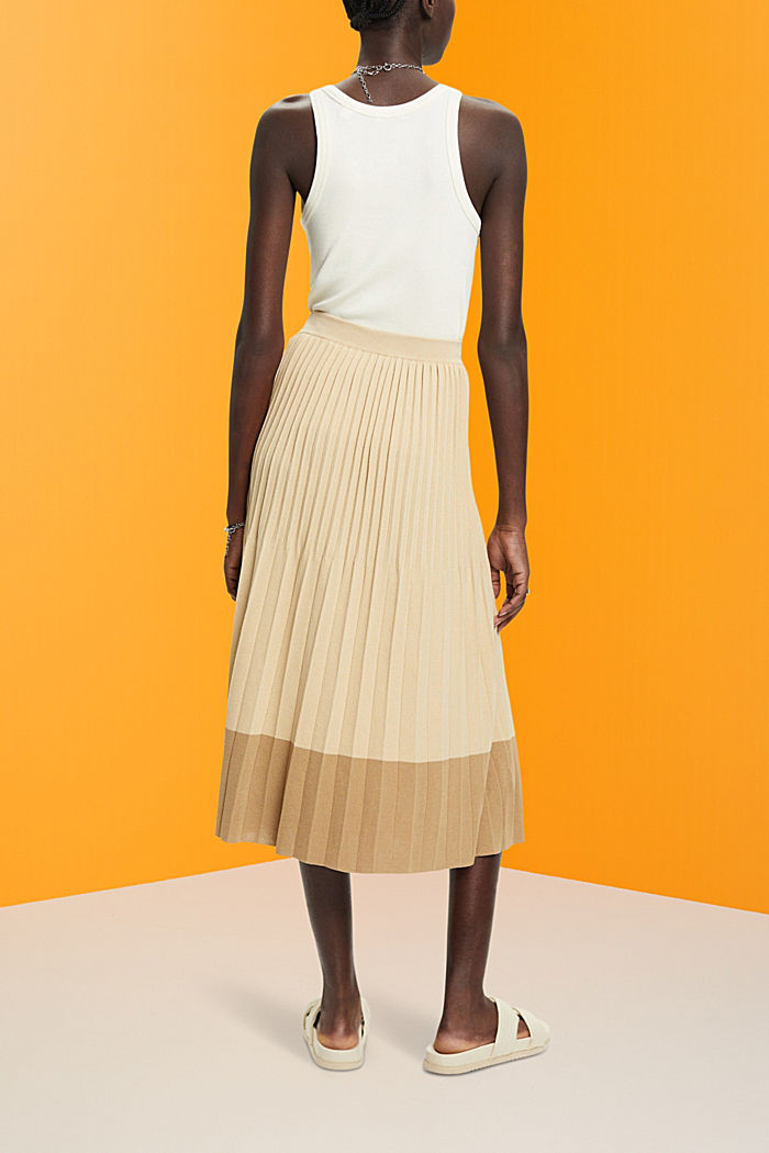 Pleated midi skirt, LIGHT BEIGE, detail-asia image number 3