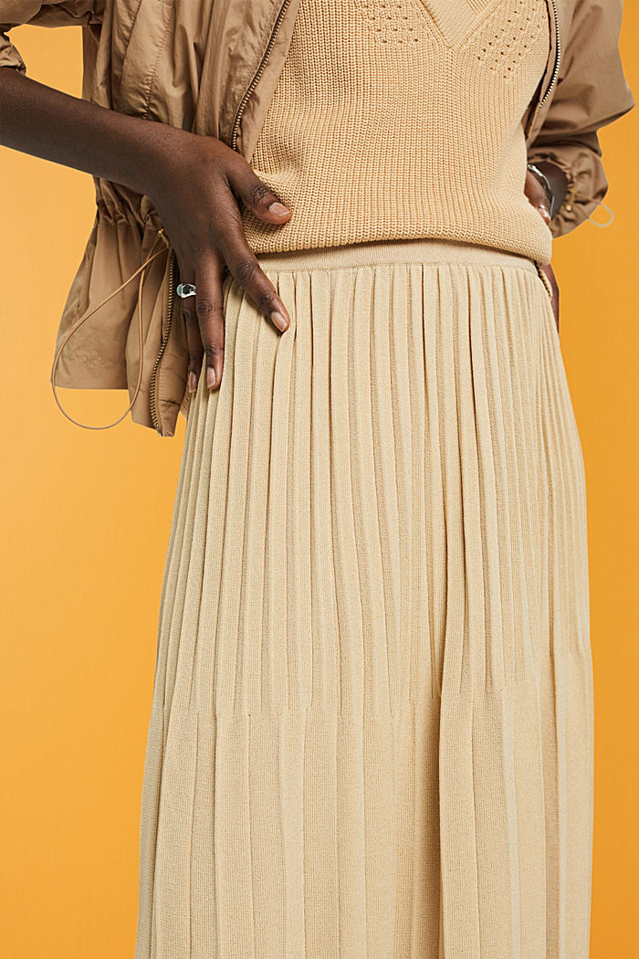Pleated midi skirt, LIGHT BEIGE, detail-asia image number 2
