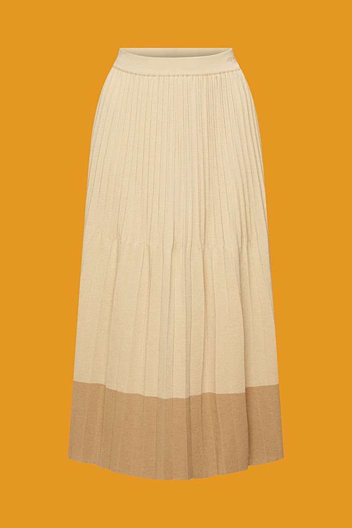 Pleated midi skirt, LIGHT BEIGE, detail-asia image number 5