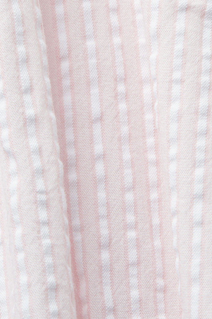 ‌棉質混紡繫帶中長款恤衫式連身裙, 淺粉紅色, detail-asia image number 4
