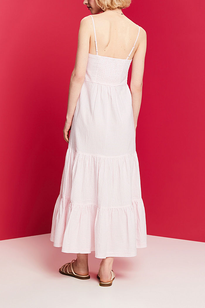 Tiered Button Front Maxi Dress, LIGHT PINK, detail-asia image number 3