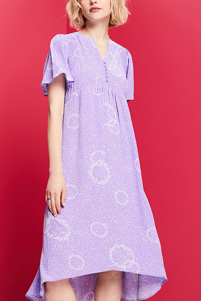 ‌繫帶中長款連身裙, 紫色, detail-asia image number 0