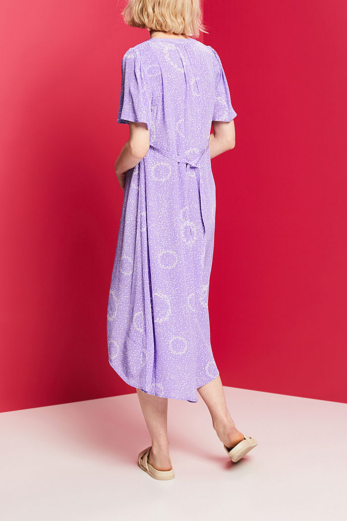 ‌繫帶中長款連身裙, 紫色, detail-asia image number 3