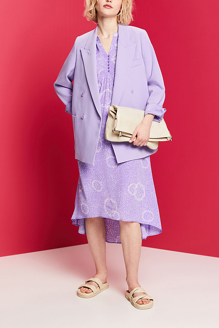 ‌繫帶中長款連身裙, 紫色, detail-asia image number 1