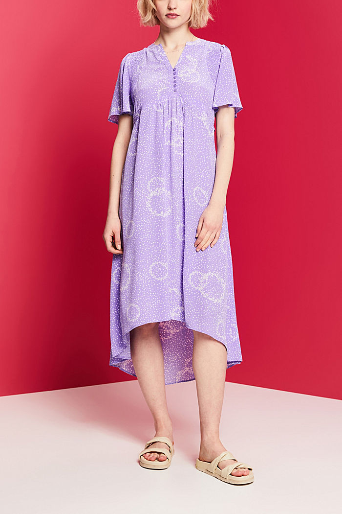 ‌繫帶中長款連身裙, 紫色, detail-asia image number 4
