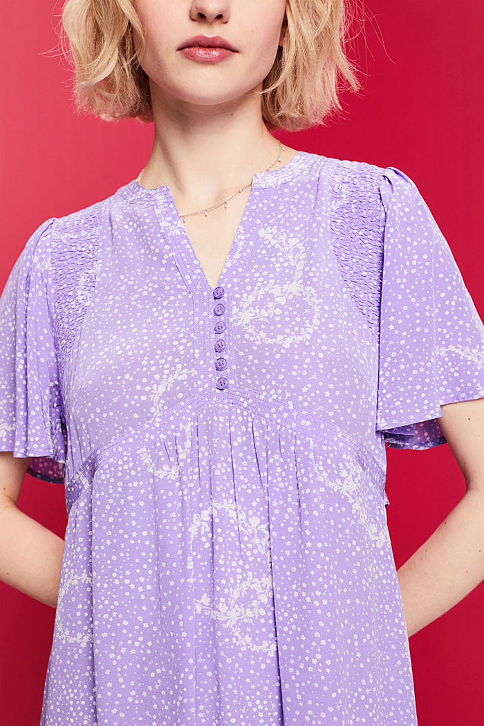‌繫帶中長款連身裙, 紫色, detail-asia image number 2