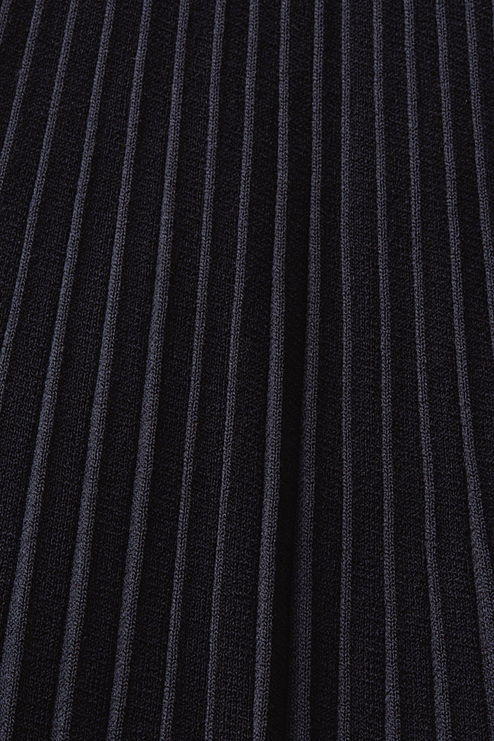 Mockneck pleated midi dress with short-sleeves, BLACK, detail-asia image number 5
