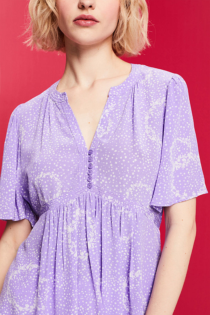 ‌繫帶短袖女裝恤衫, 紫色, detail-asia image number 2