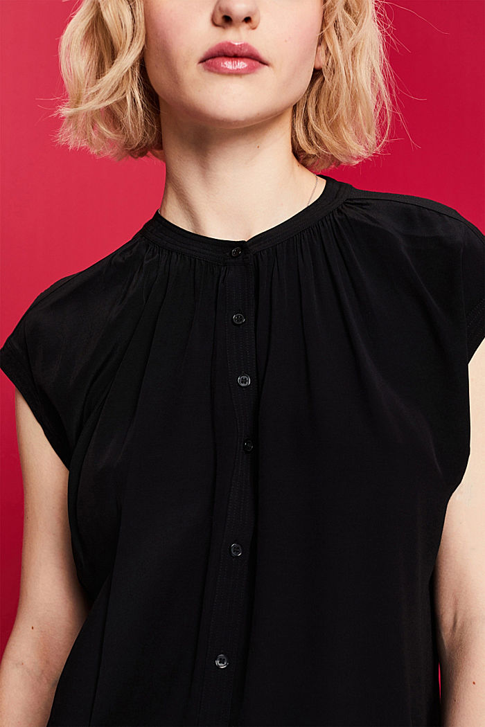 短袖女裝恤衫, 黑色, detail-asia image number 2