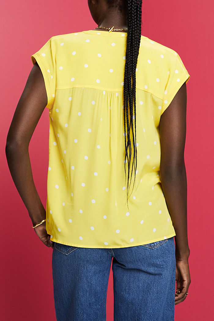 印花短袖女裝恤衫, 淺黃色, detail-asia image number 3