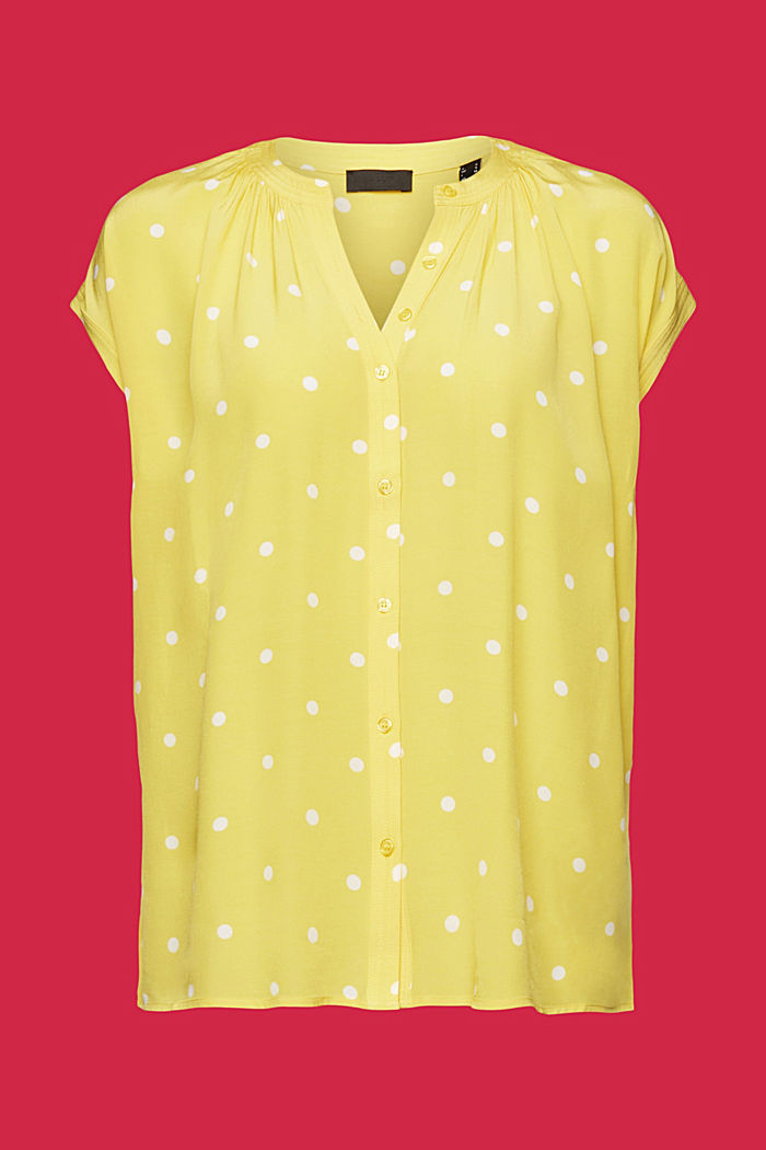 印花短袖女裝恤衫, 淺黃色, detail-asia image number 6