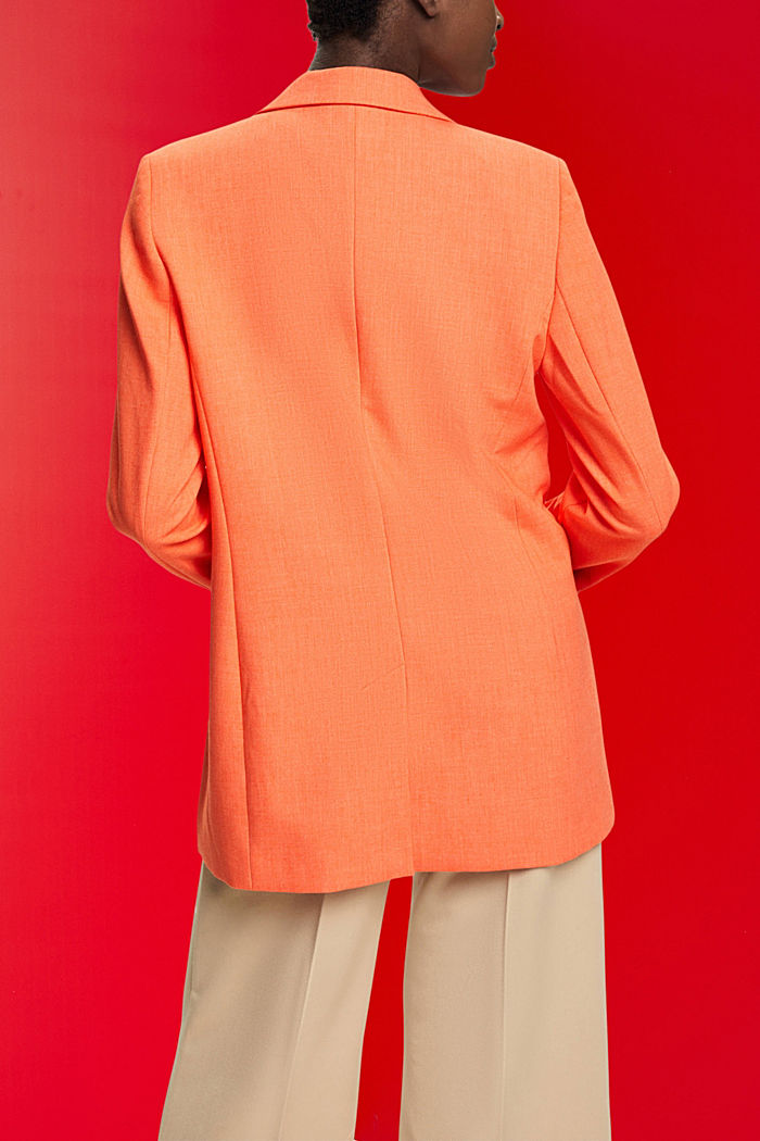 超大廓形雙排扣西裝外套, 橙紅色, detail-asia image number 3