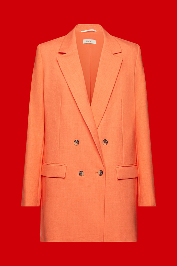 超大廓形雙排扣西裝外套, 橙紅色, detail-asia image number 5