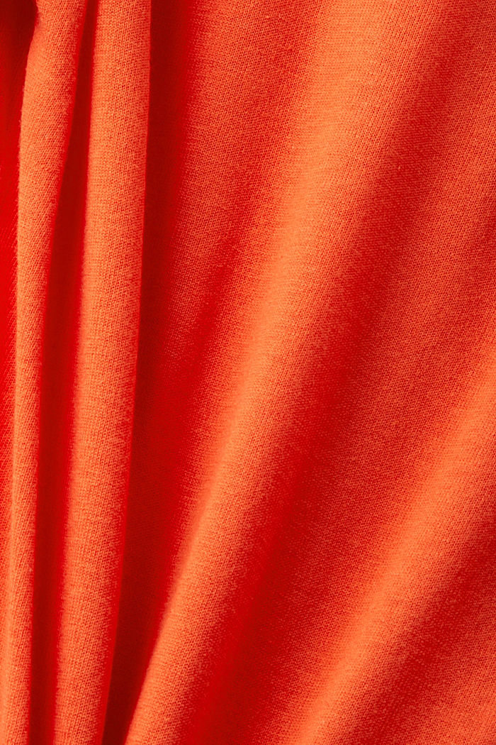 含亞麻成分梭織V領套頭毛衣, 橙紅色, detail-asia image number 4