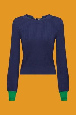 Crewneck colour block jumper
