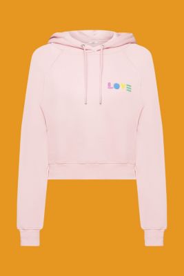 Hoodie with geometric love print