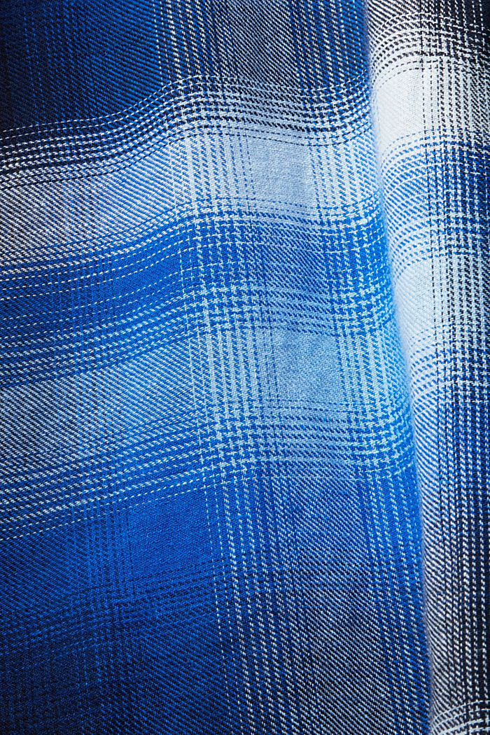 棉麻混紡蘇格蘭格紋恤衫, 藍色, detail-asia image number 5