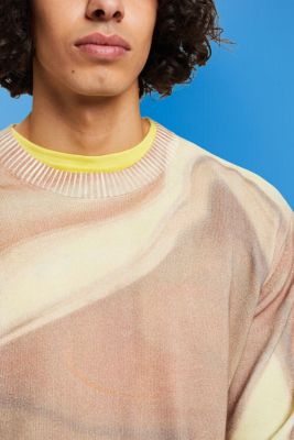 Woven cotton jumper with all-over pattern, LIGHT TAUPE, detail-asia image number 2