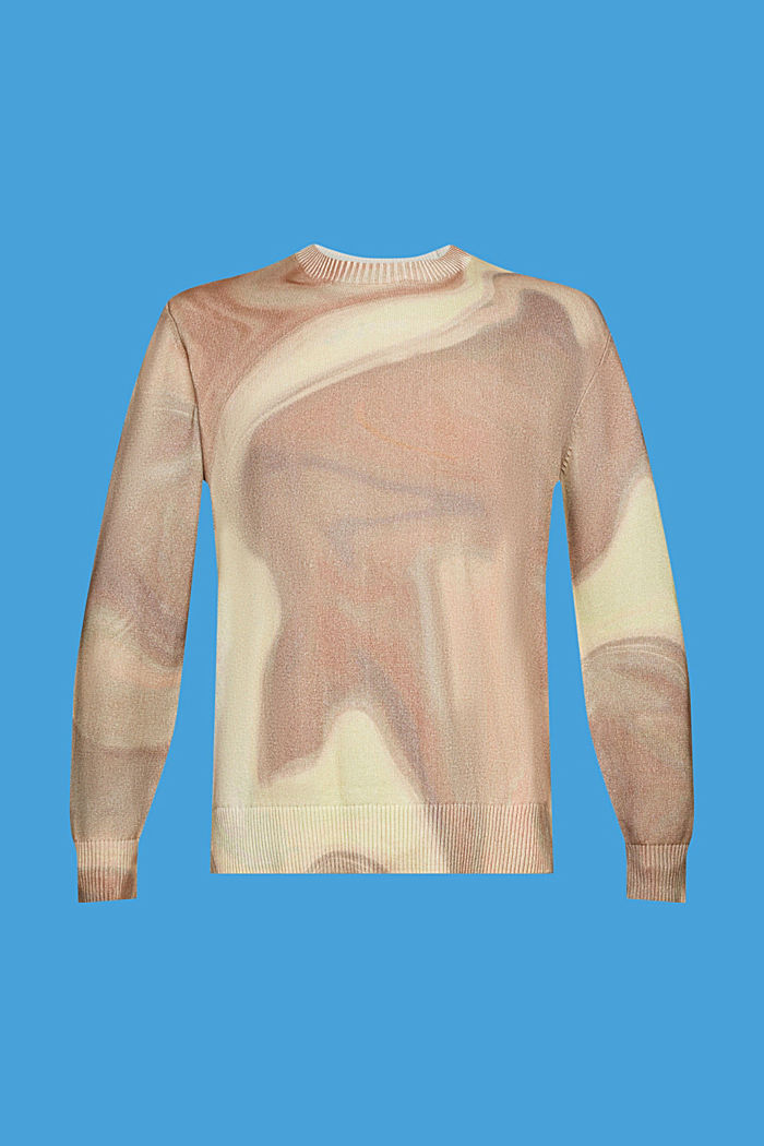 Woven cotton jumper with all-over pattern, LIGHT TAUPE, detail-asia image number 6