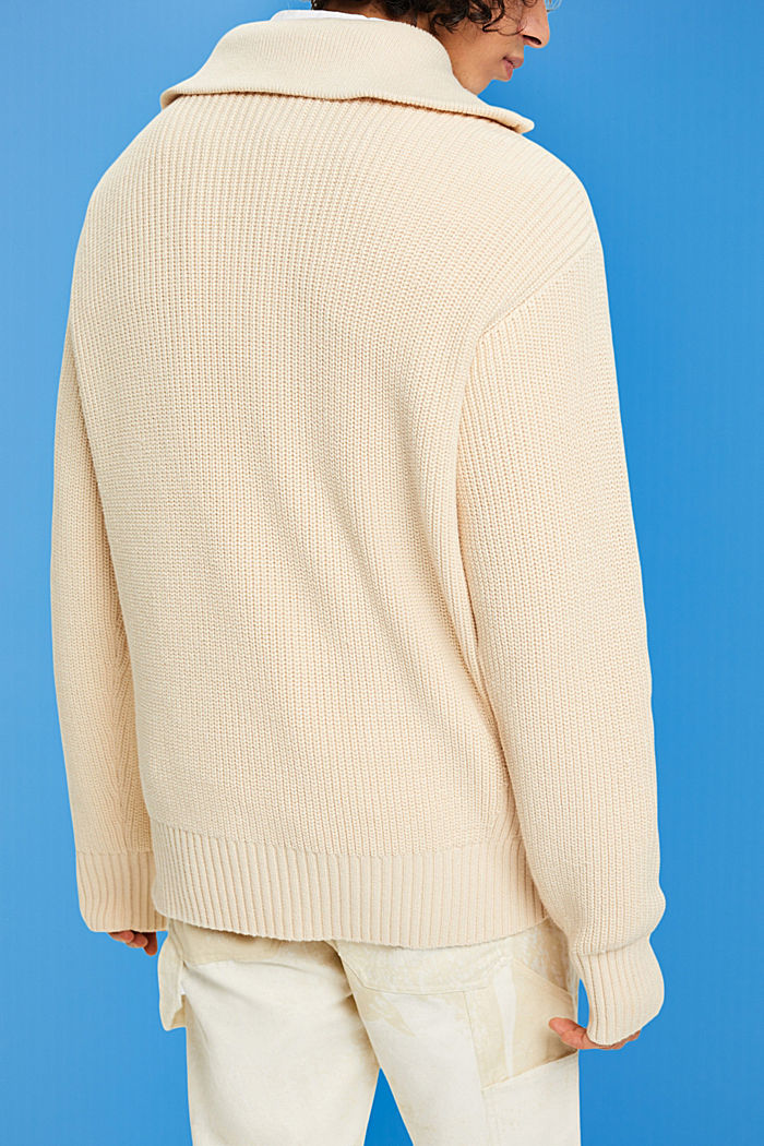 Half-zip knitted jumper, LIGHT TAUPE, detail-asia image number 1