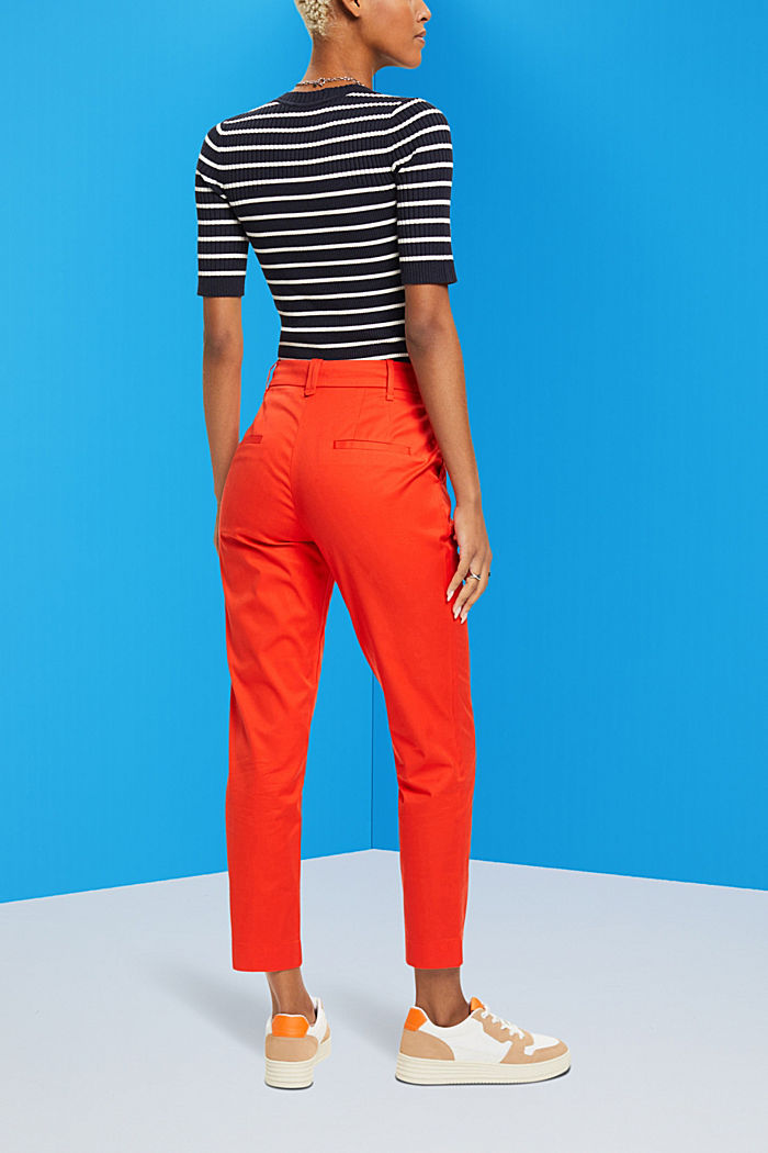 High-rise slim fit trousers, ORANGE RED, detail-asia image number 3