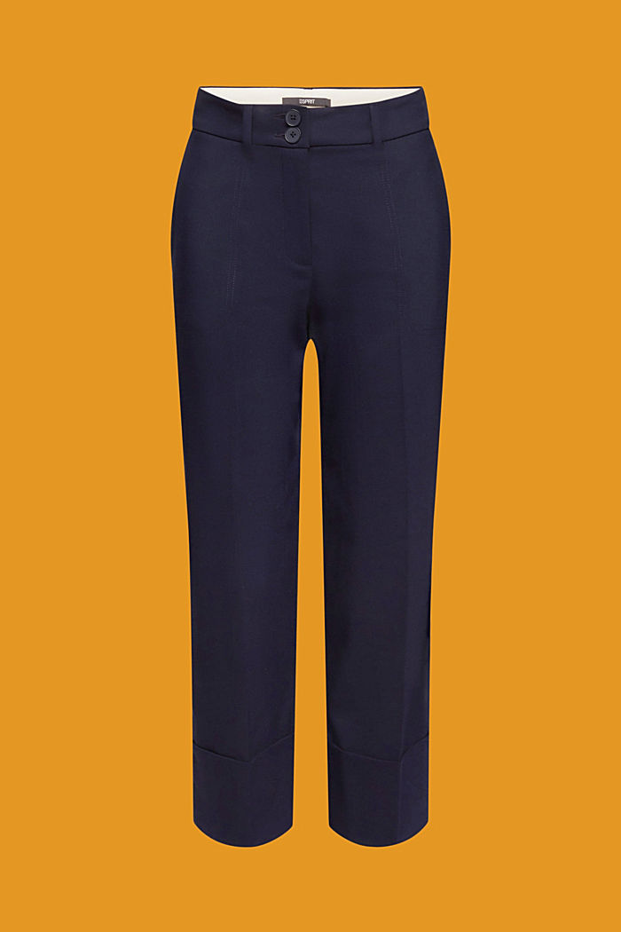 Cropped twill trousers, NAVY, detail-asia image number 6