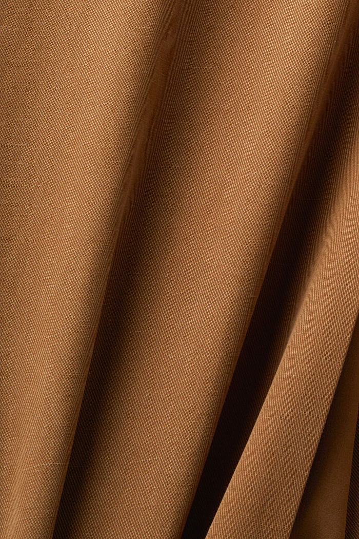 Linen blend midi skirt with belt, PALE KHAKI, detail-asia image number 5